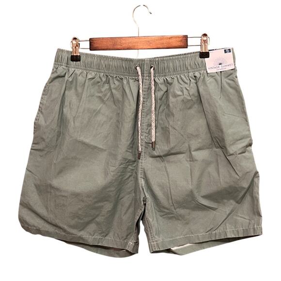 Vintage Other - Vintage Summer Men's Swim Shorts Sage Green Size XL